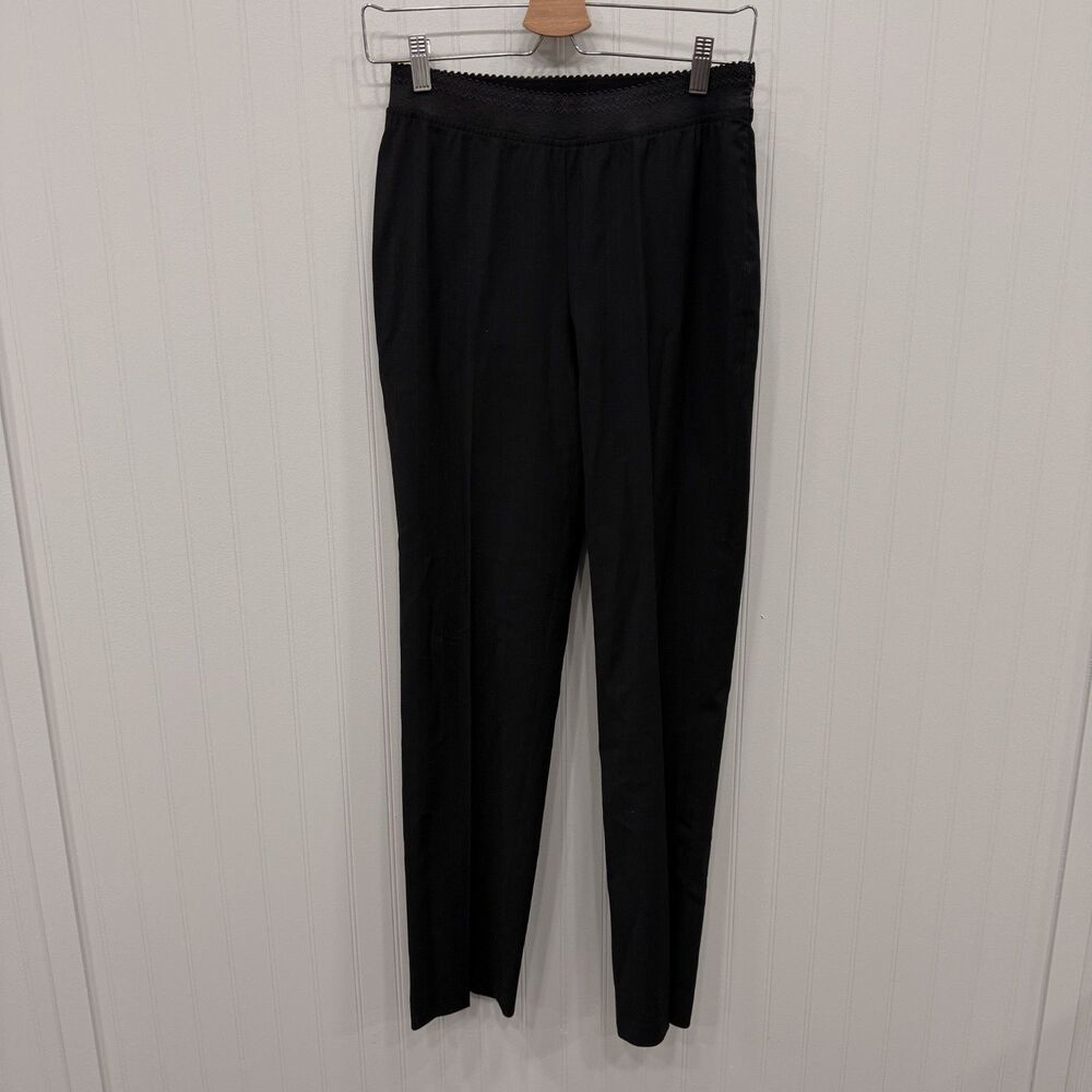 VTG Dolce & Gabbana Women's Size 30 Black / Pink Pinstriped Trousers Pants